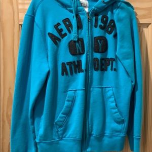Blue hoodie